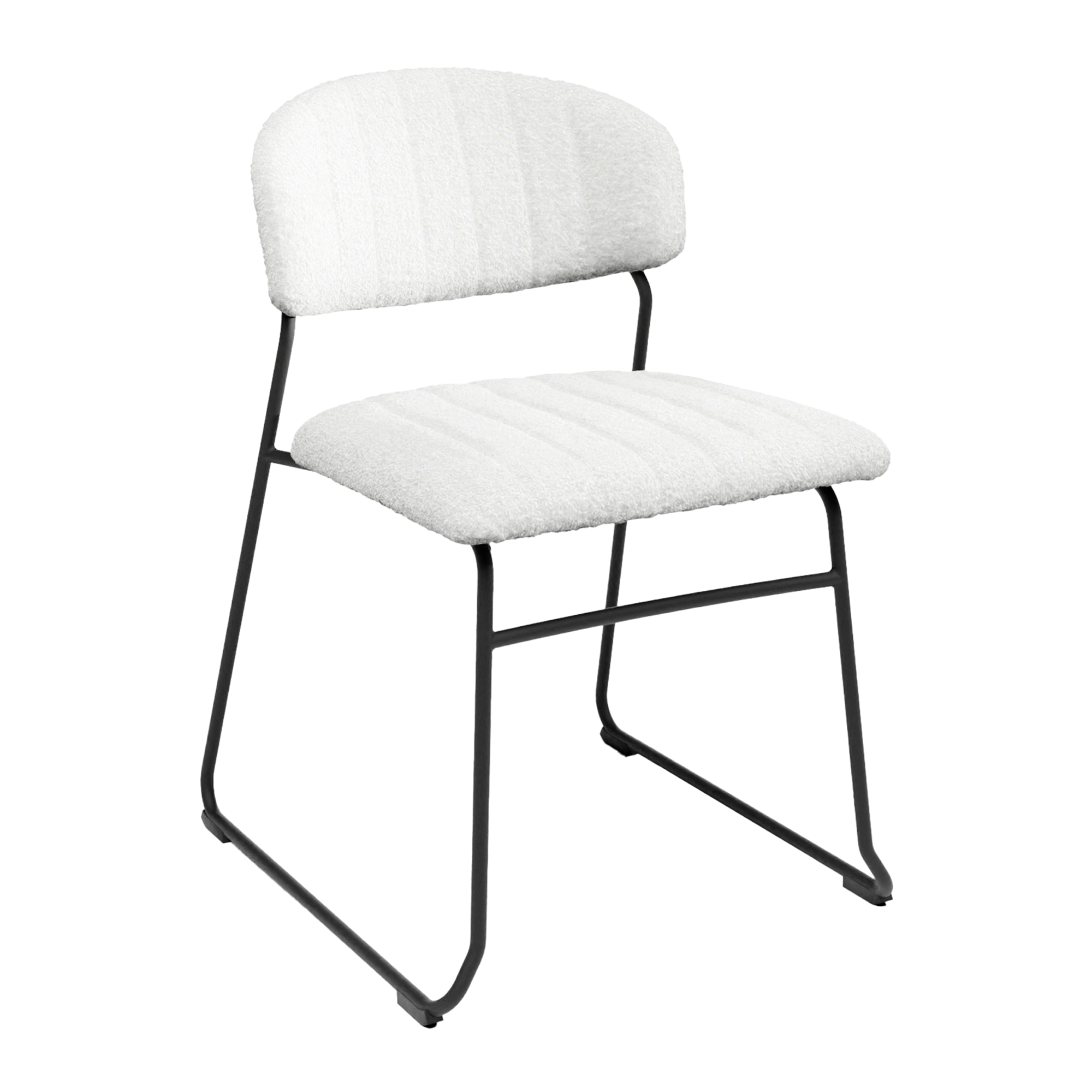 Teddy Stacking Side Chair - White