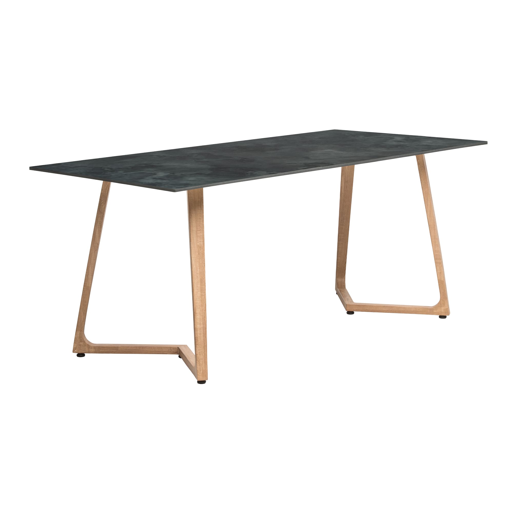 Wings Dining Table - Oak - 180x80cm - 12mm Italian Stone HPL Table Top