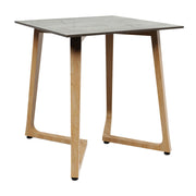 Wings Dining Table - Oak - 70x70cm - 12mm Grigio HPL Table Top