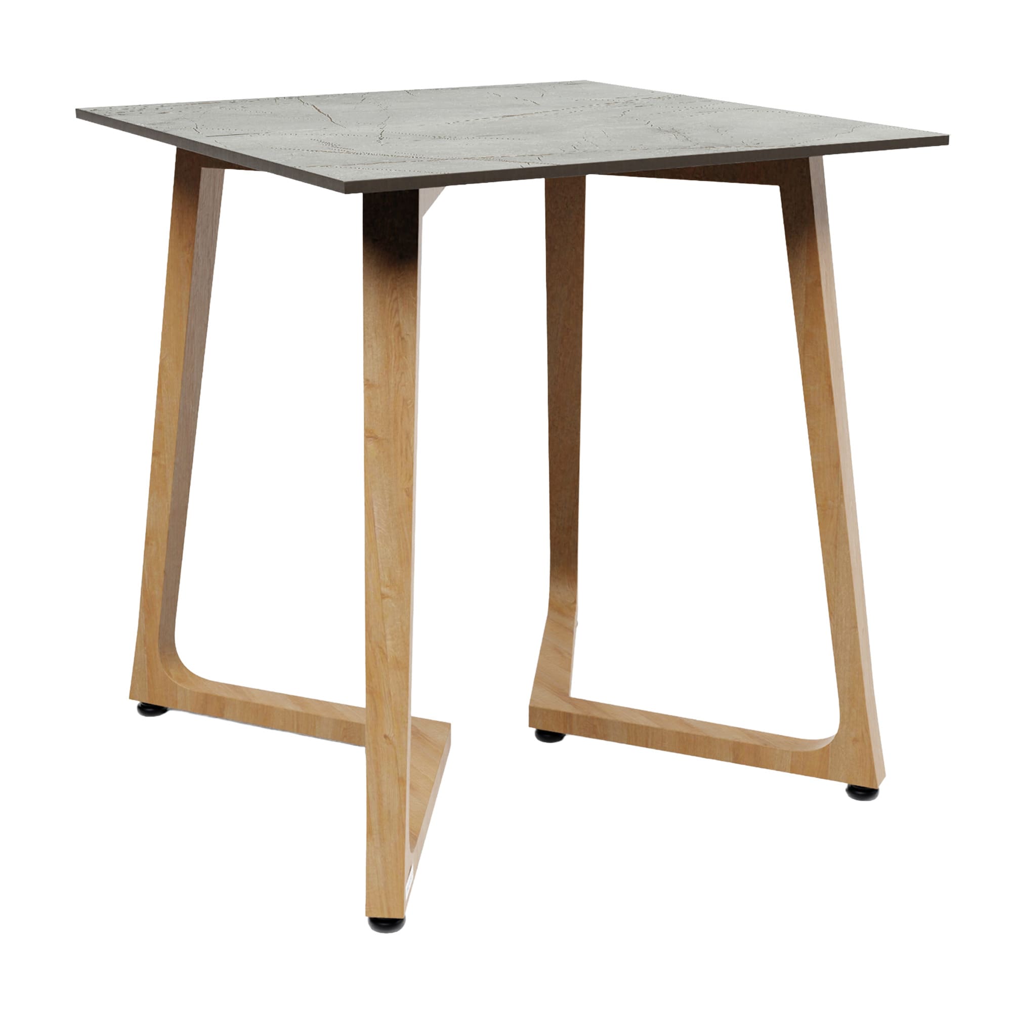 Wings Dining Table - Oak - 70x70cm - 12mm Grigio HPL Table Top