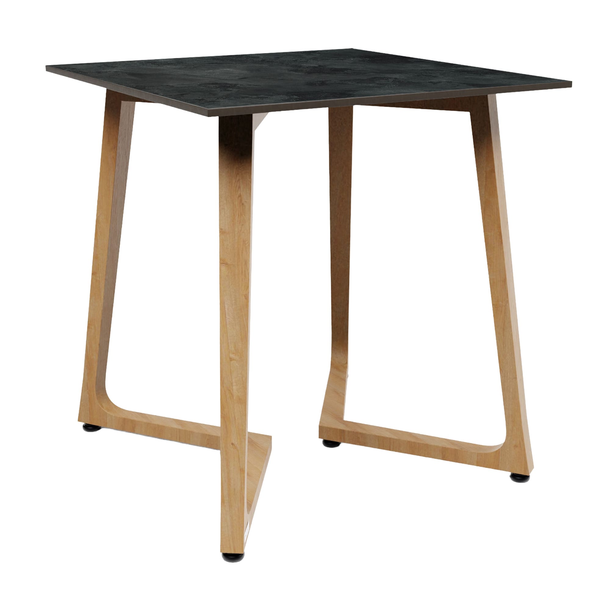 Wings Dining Table - Oak - 70x70cm - 12mm Italian Stone HPL Table Top