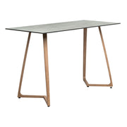 Wings Poseur Table - Oak - 180x80cm - 12mm Grigio HPL Table Top