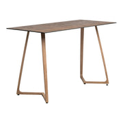 Wings Poseur Table - Oak - 180x80cm - 12mm Rust HPL Table Top