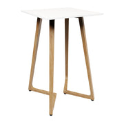 Wings Poseur Table - Oak - 70x70cm - 18mm White MFC Table Top