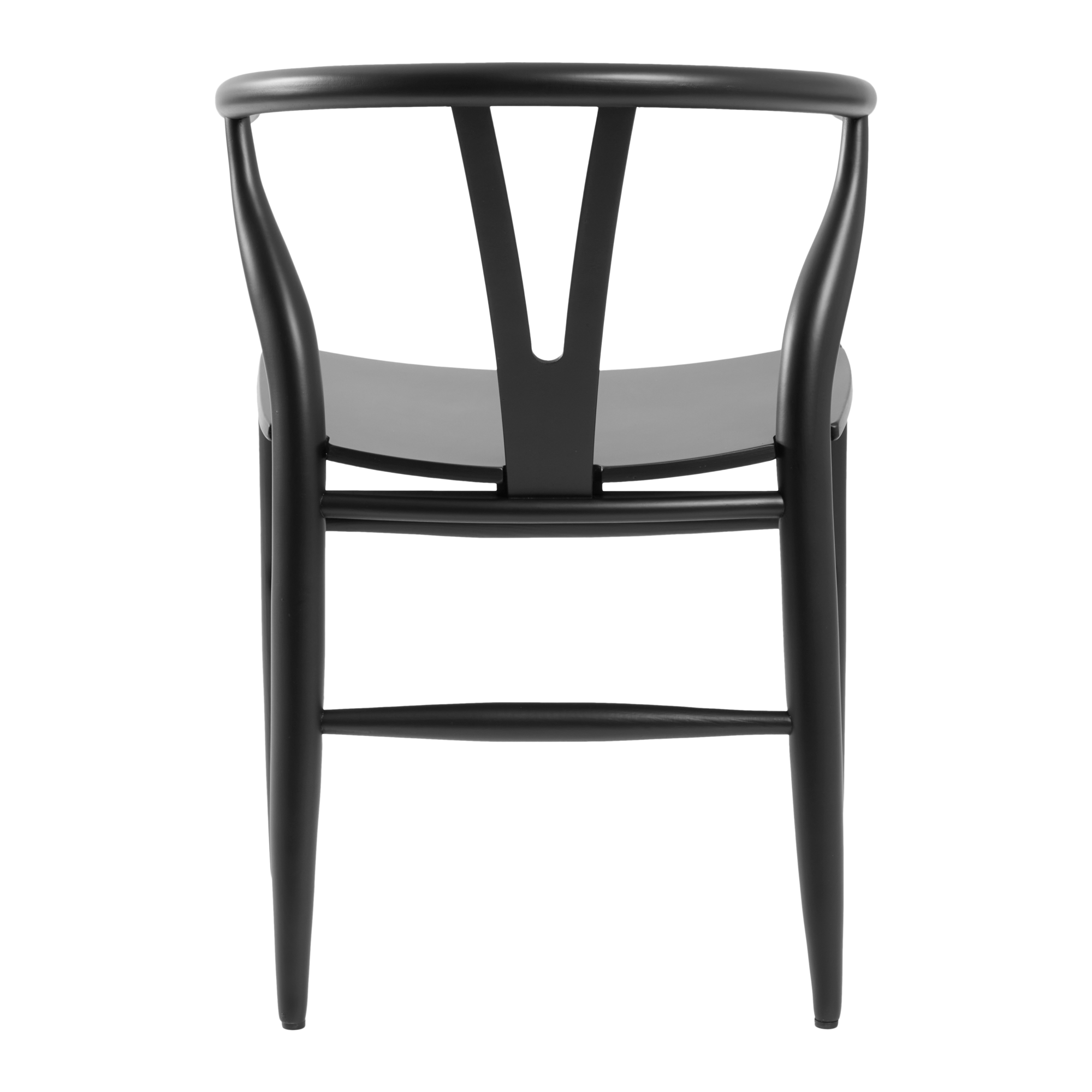 Wishbone Style Armchair - Solid Beech - Satin Black